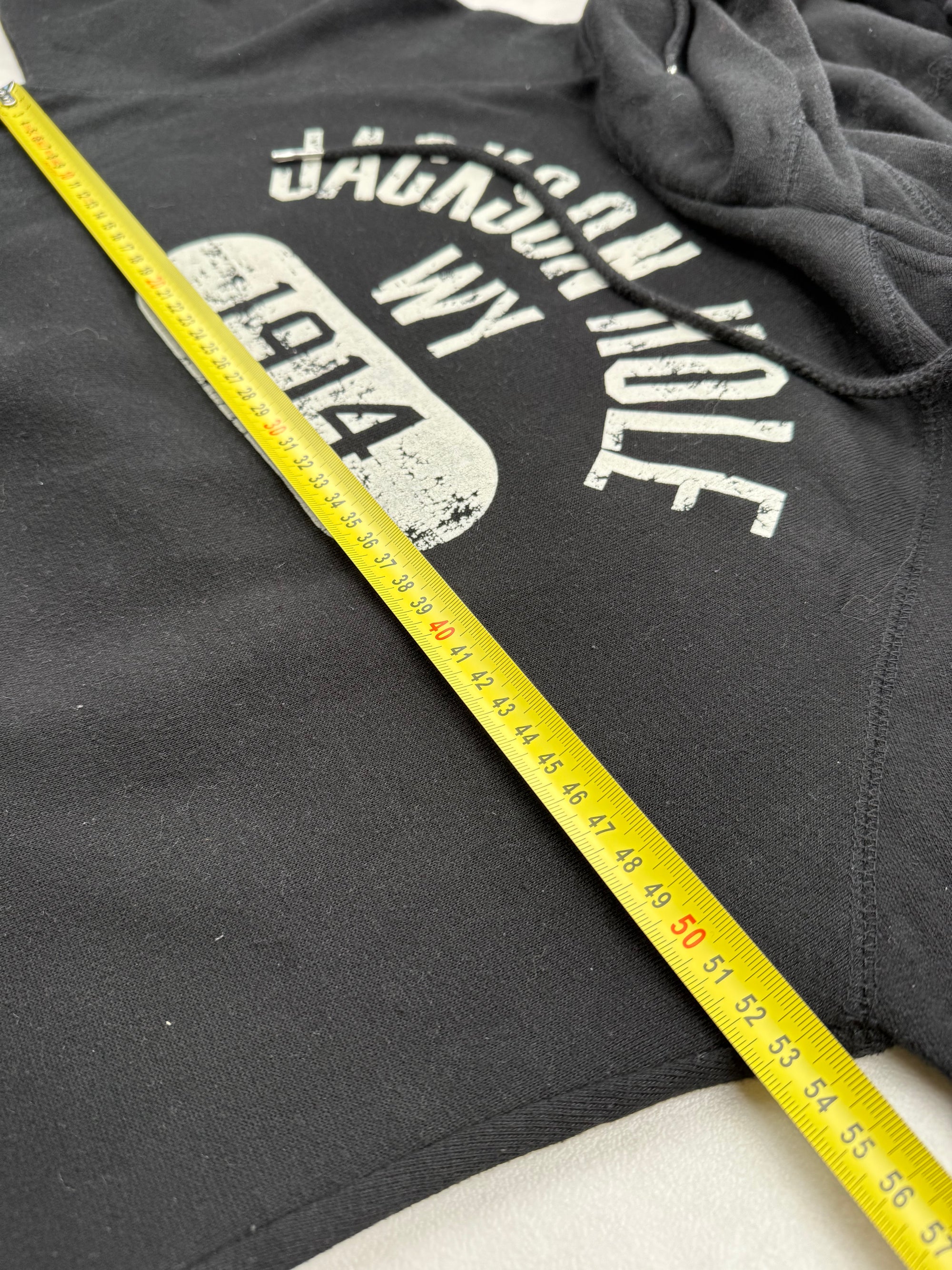 Sweat à capuche Jackson Hole Wy 1914 vintage universitaire noir - taille S