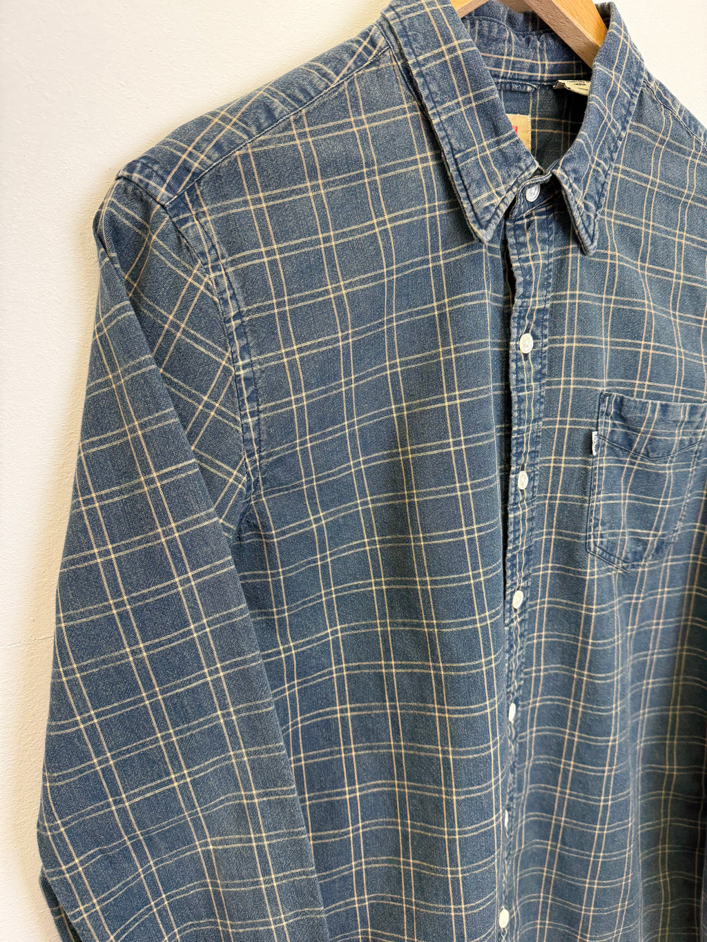 Chemise Levi’s à carreaux bleu vintage - taille S