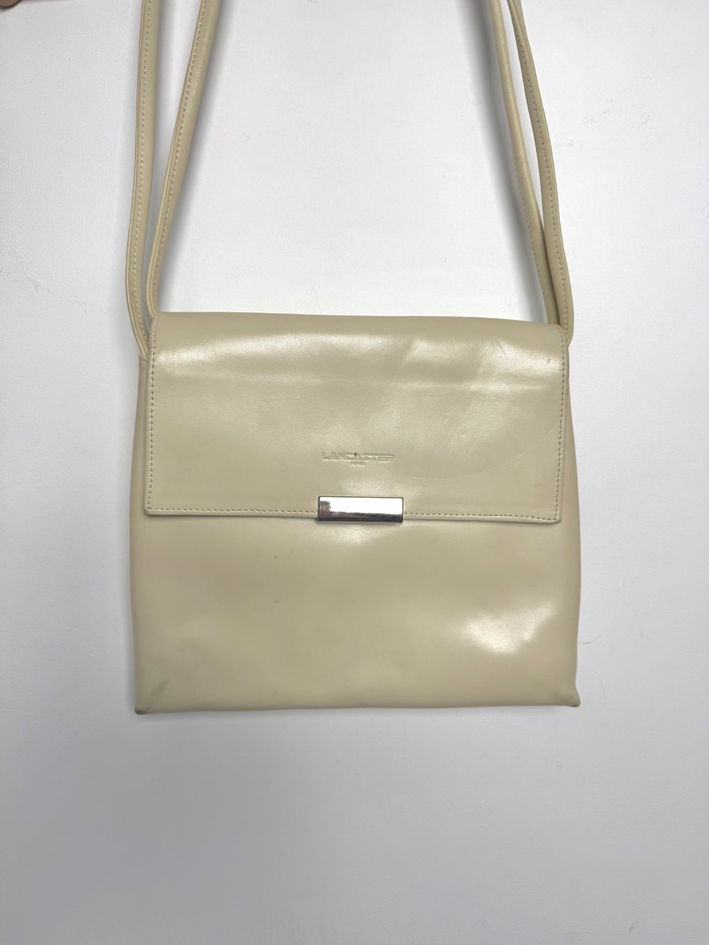 Sac Lancaster blanc cassé vintage - format bandoulière