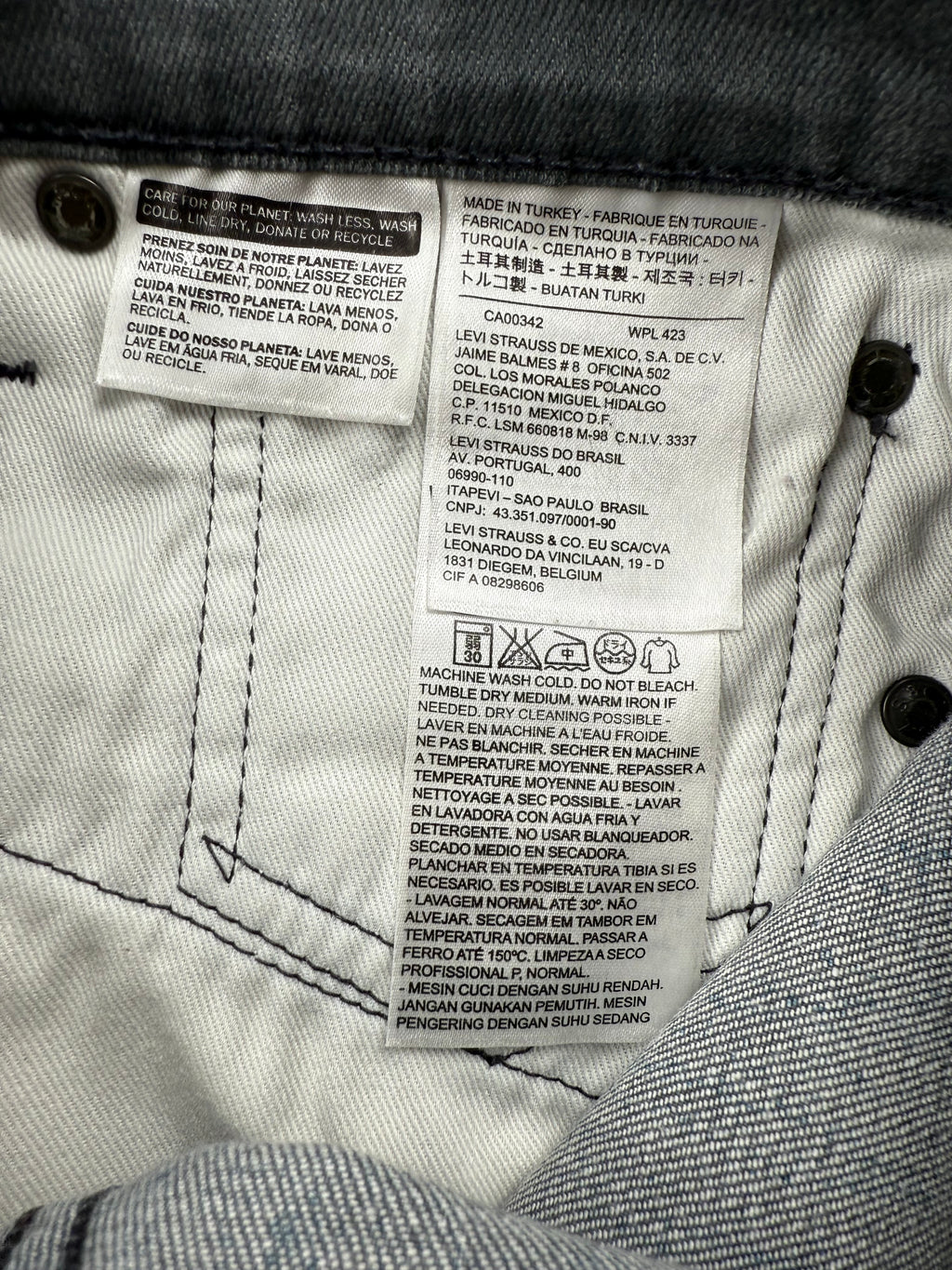 Short en Jean Levi's 511 Slim - Gris - Homme taille 40