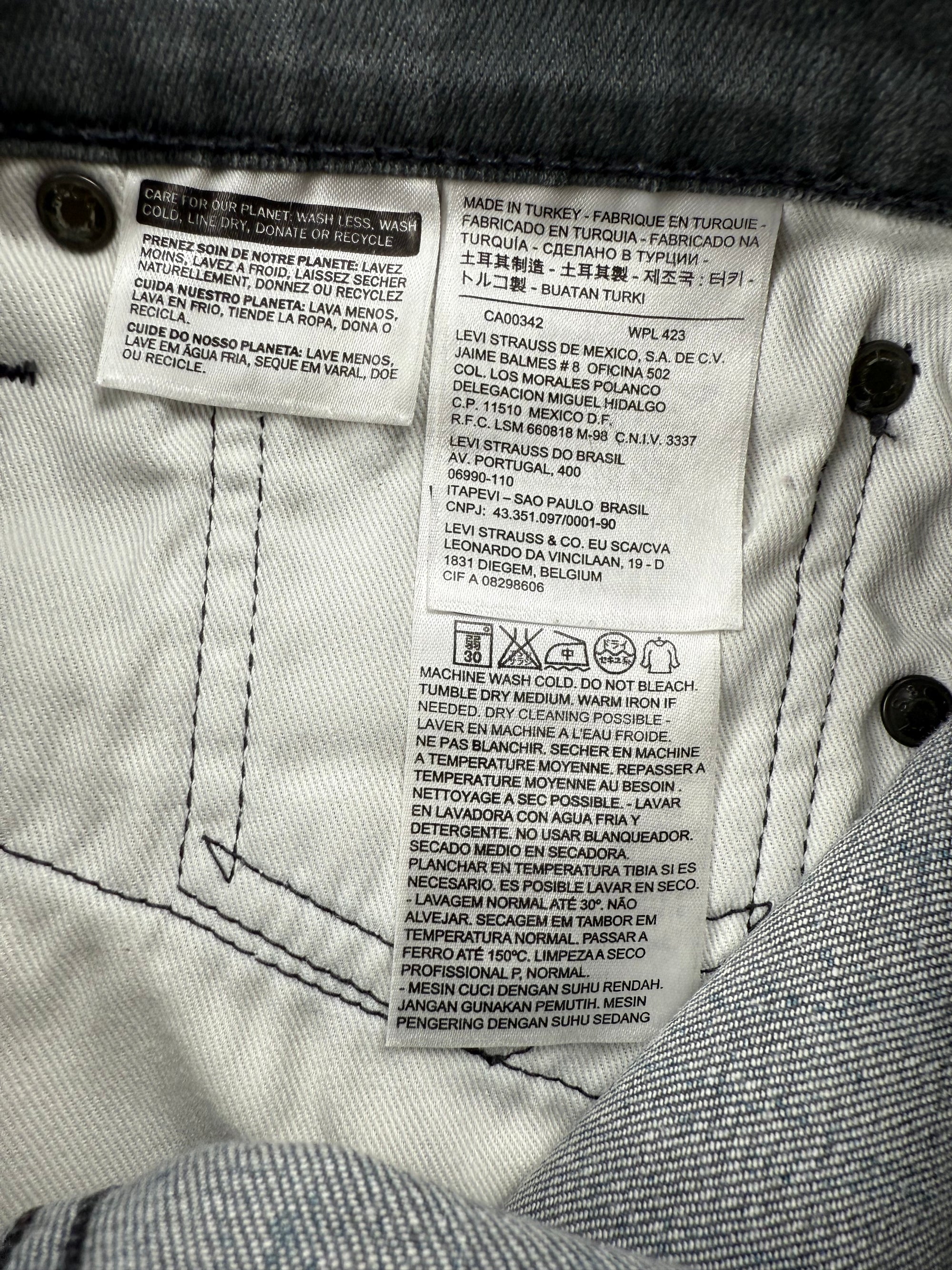 Short en Jean Levi's 511 Slim - Gris - Homme taille 40
