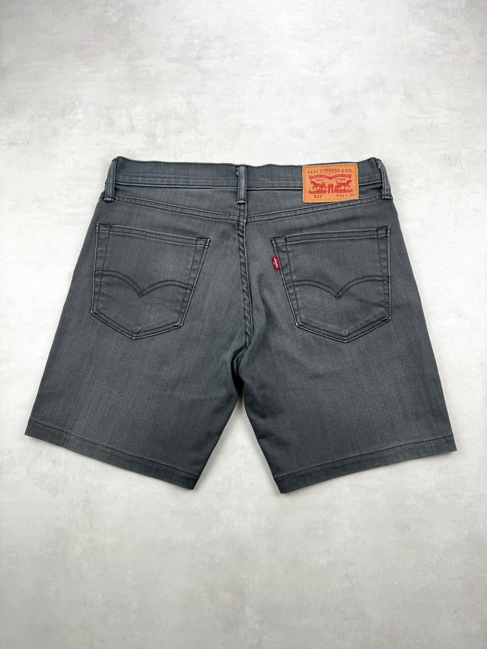 Short en Jean Levi's 511 Slim - Gris - Homme taille 40