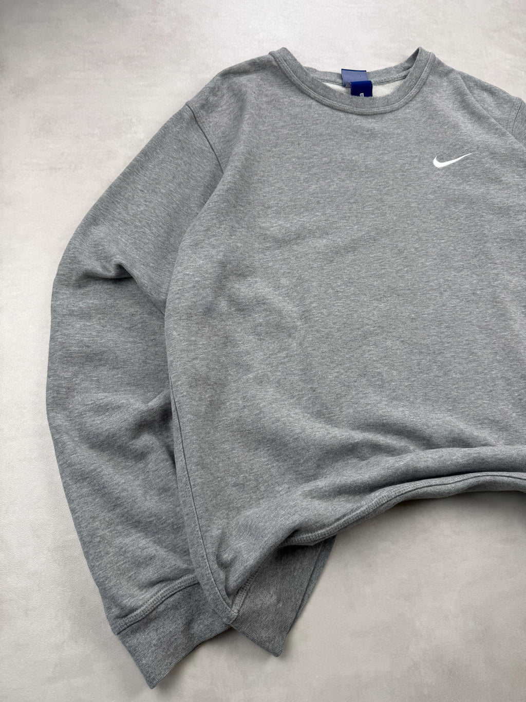 Sweat Nike Gris Col Rond - Swoosh Brodé - Taille XL