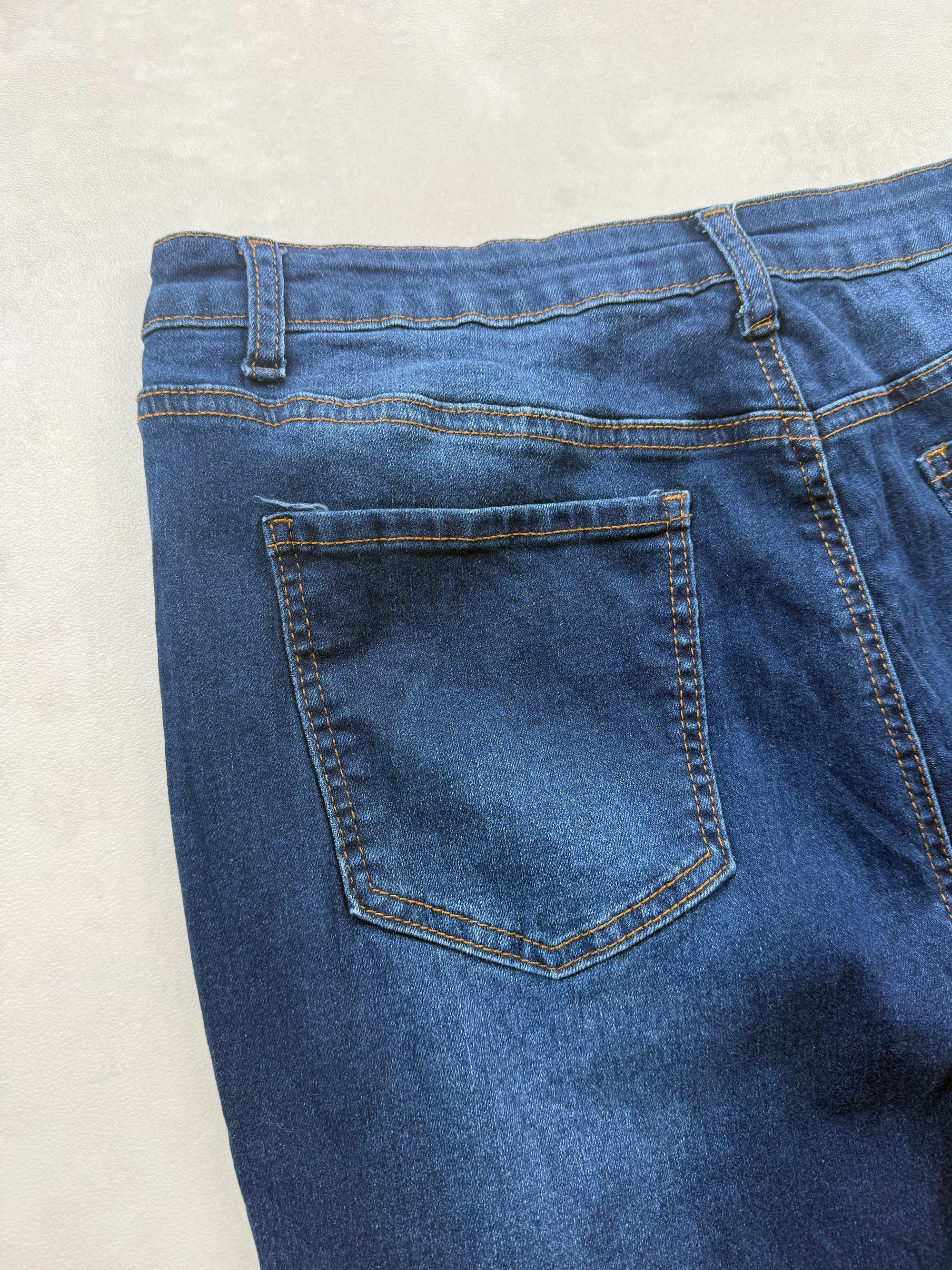 Jean Flare / Patte d'eph Taille Haute Ripped - Femme XXL / FR 44