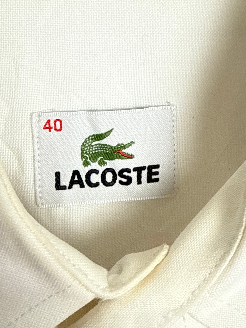 Chemise Lacoste blanche logo crocodile - taille L