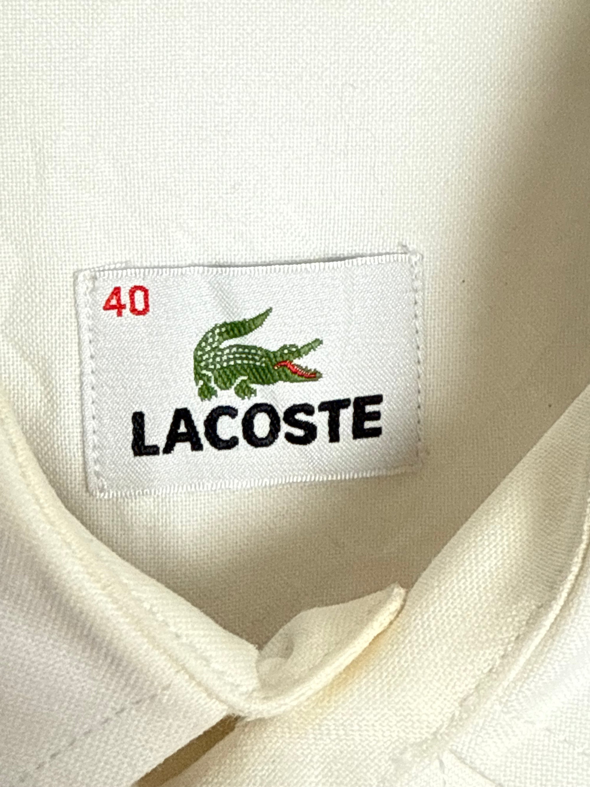 Chemise Lacoste blanche logo crocodile - taille L