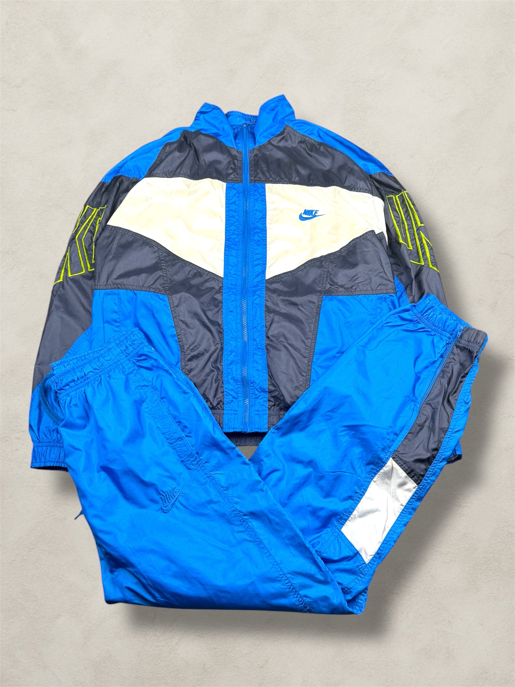 Ensemble vintage Nike bleu électrique Y2K / survêtement rétro - taille S