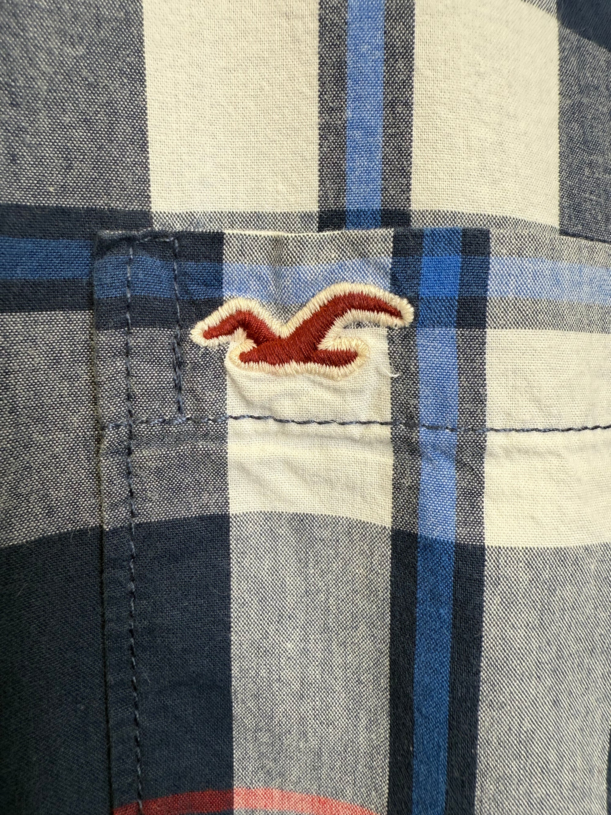 Chemise Hollister à carreaux bleus - taille S