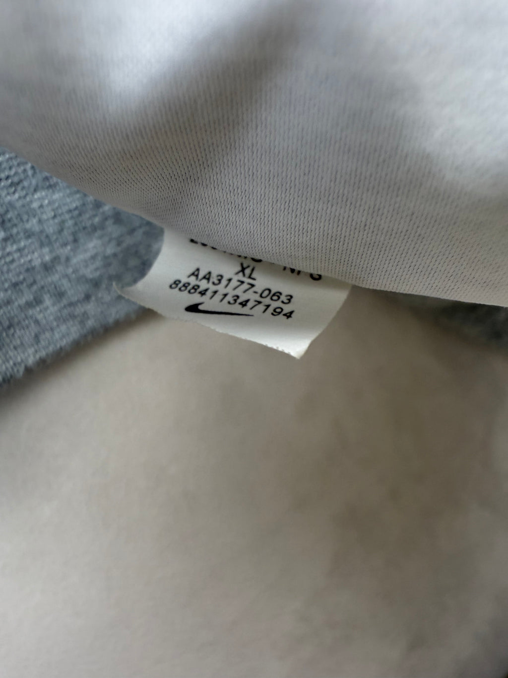 Sweat Nike Gris Col Rond - Swoosh Brodé - Taille XL