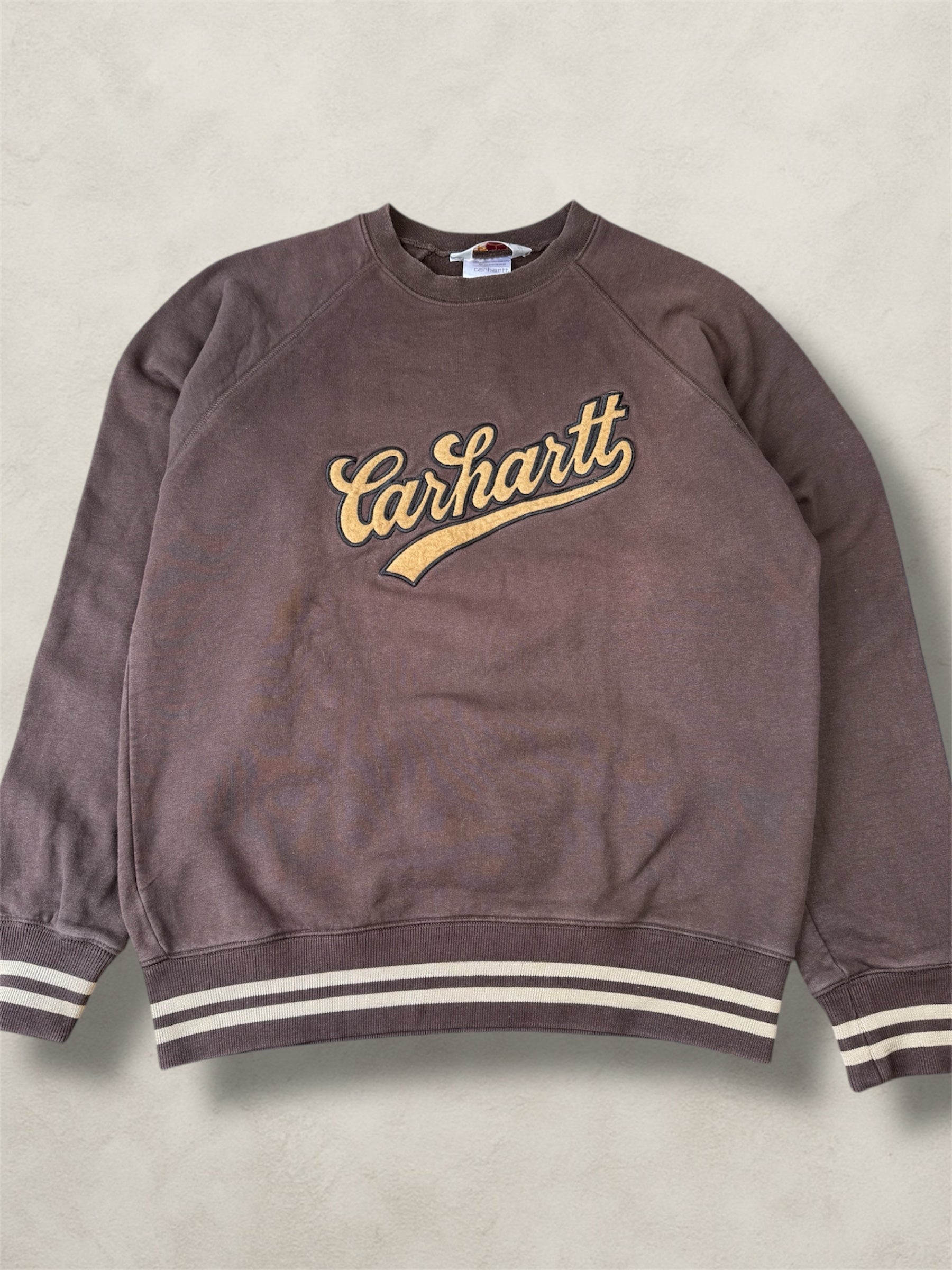 Sweatshirt vintage Carhartt marron brodé - taille S