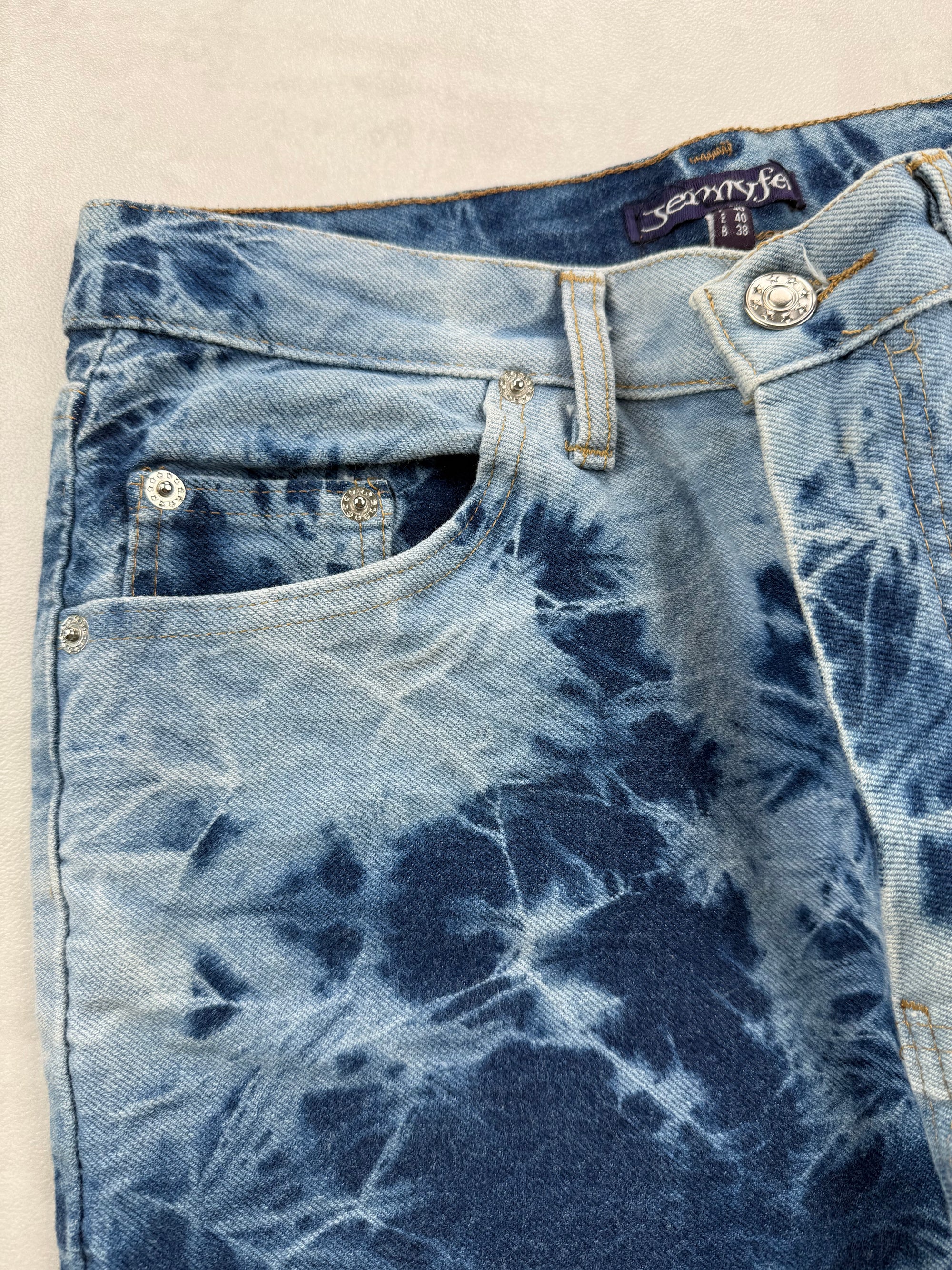 Jean Jennyfer Flare / Patte d'eph Taille Haute Tie-Dye - FR 36