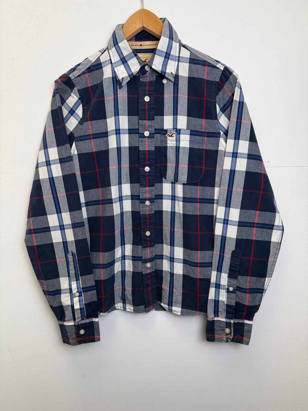 Chemise Hollister à carreaux bleus - taille S