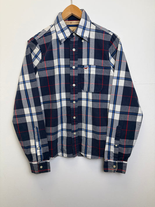 Chemise Hollister à carreaux bleus - taille S